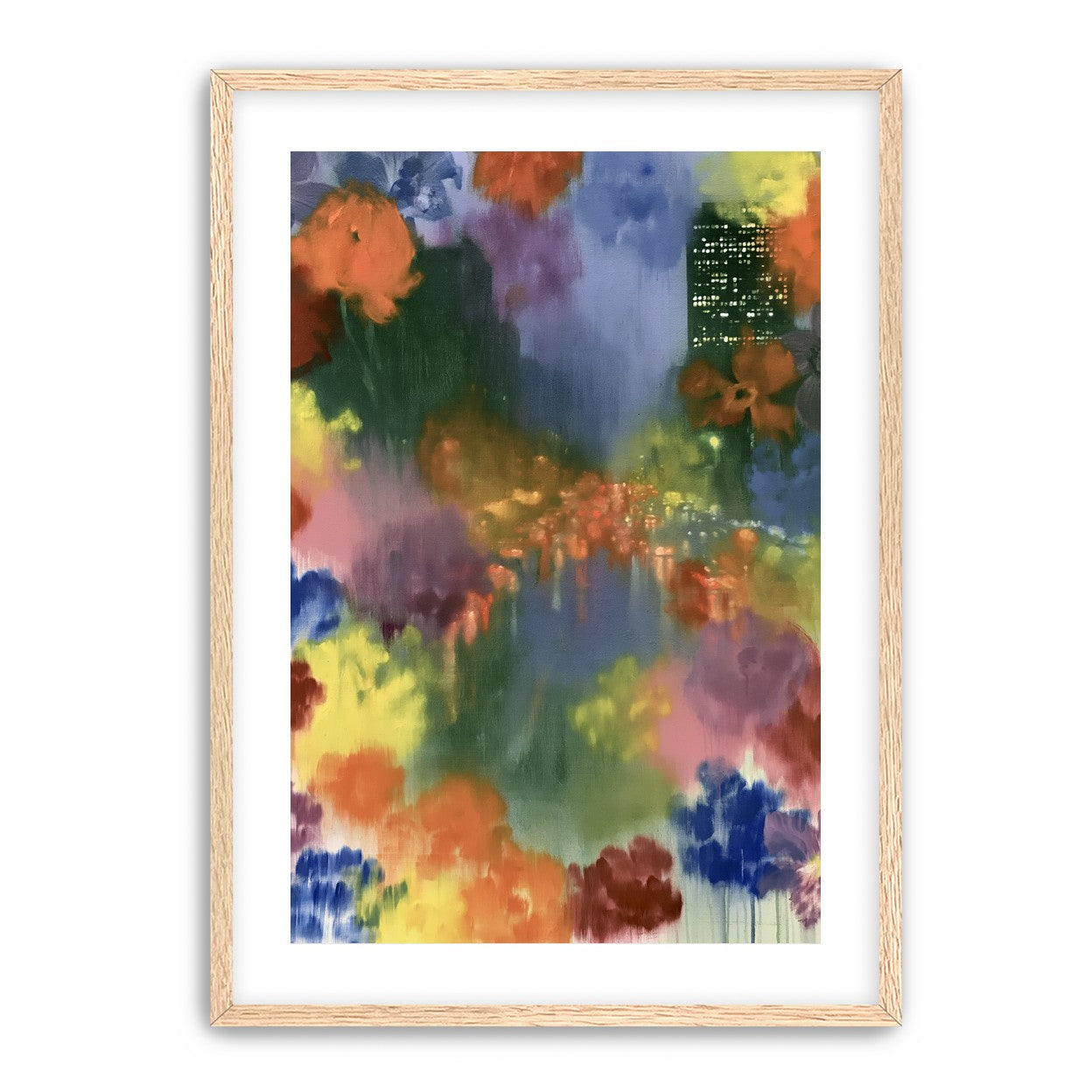 City lights in painted bloom