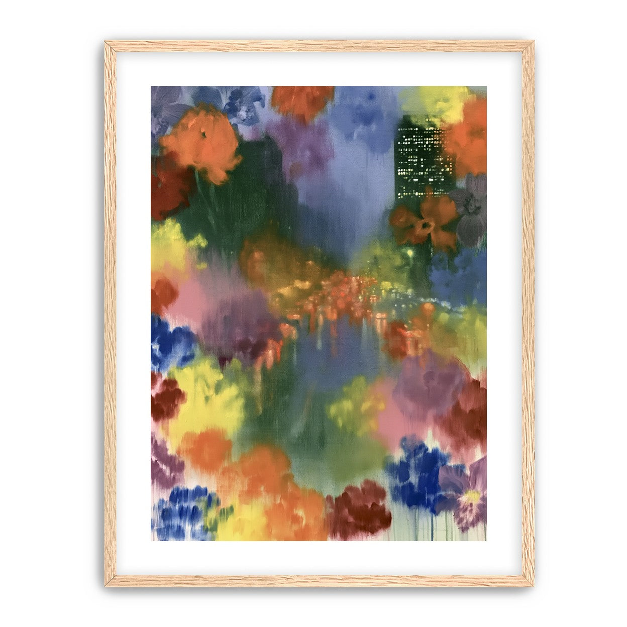City lights in painted bloom