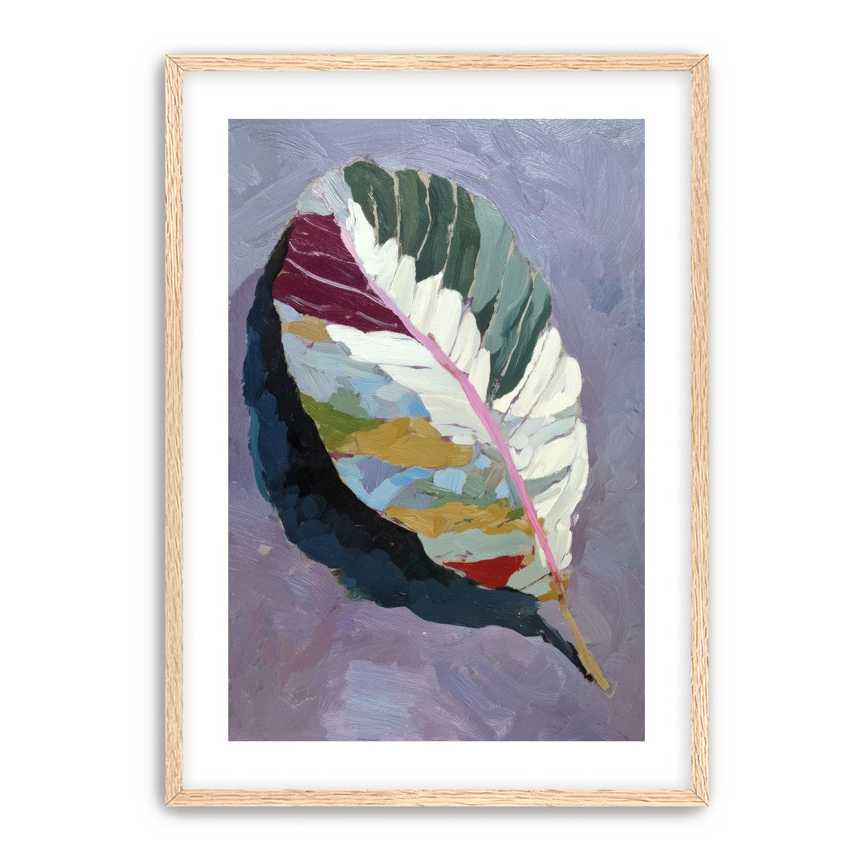 Leaf Form with Divided Color