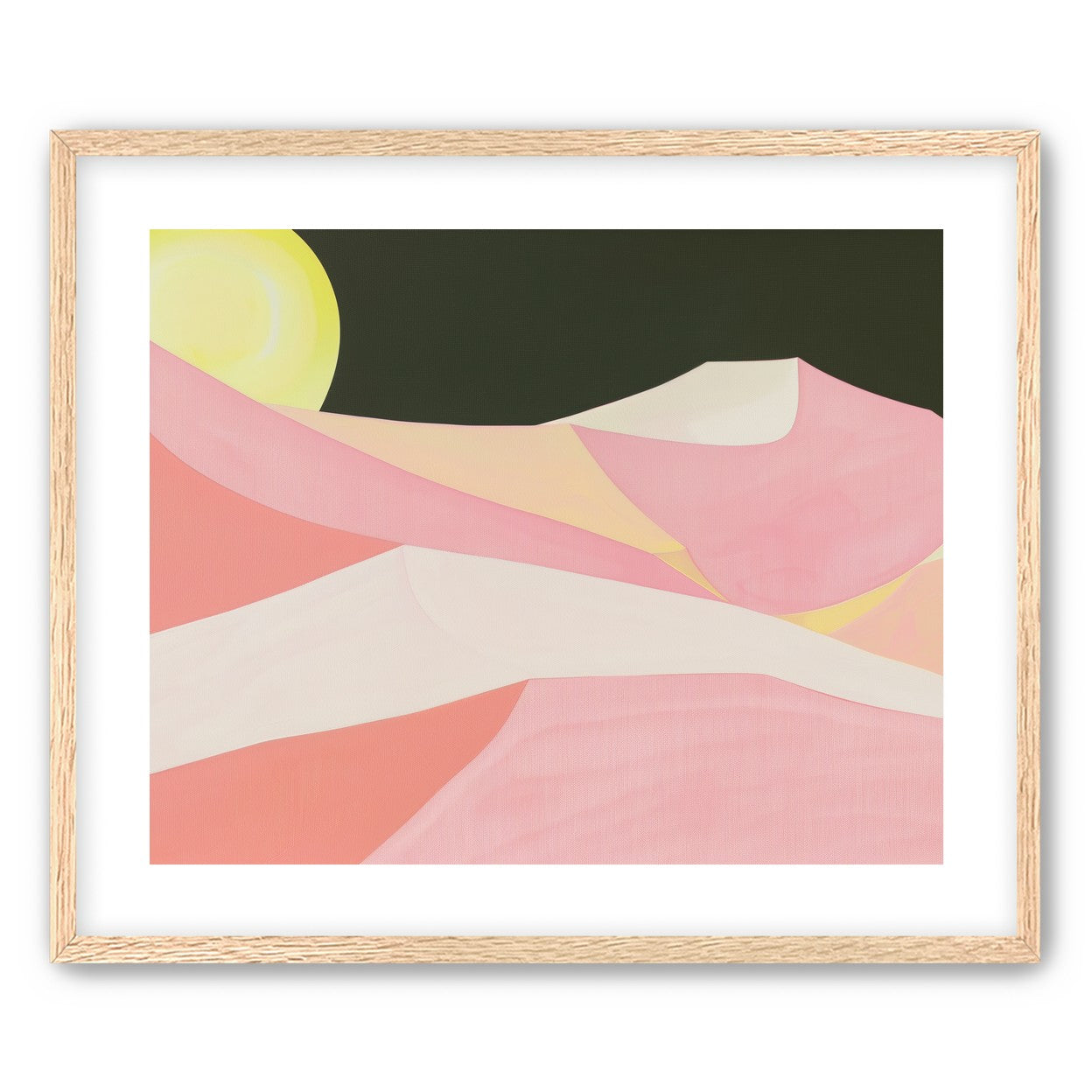 Sun over folded dunes