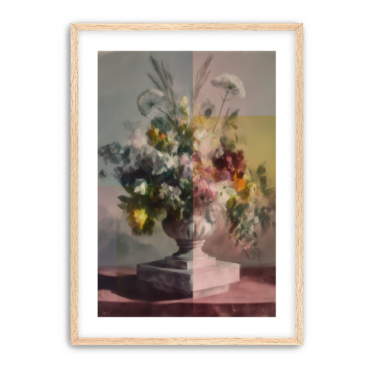 Bouquet in divided light