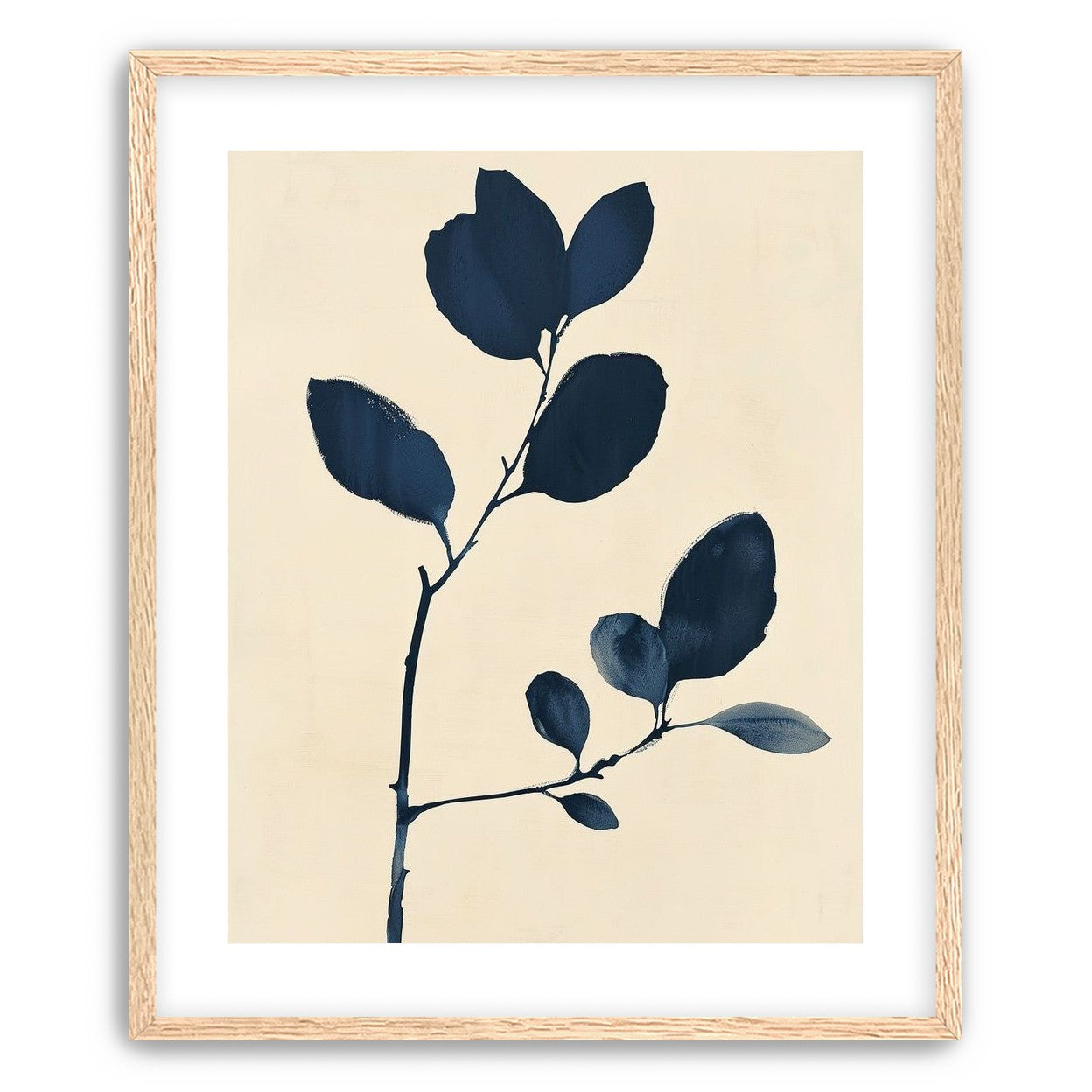 Ink leaves on bare stem
