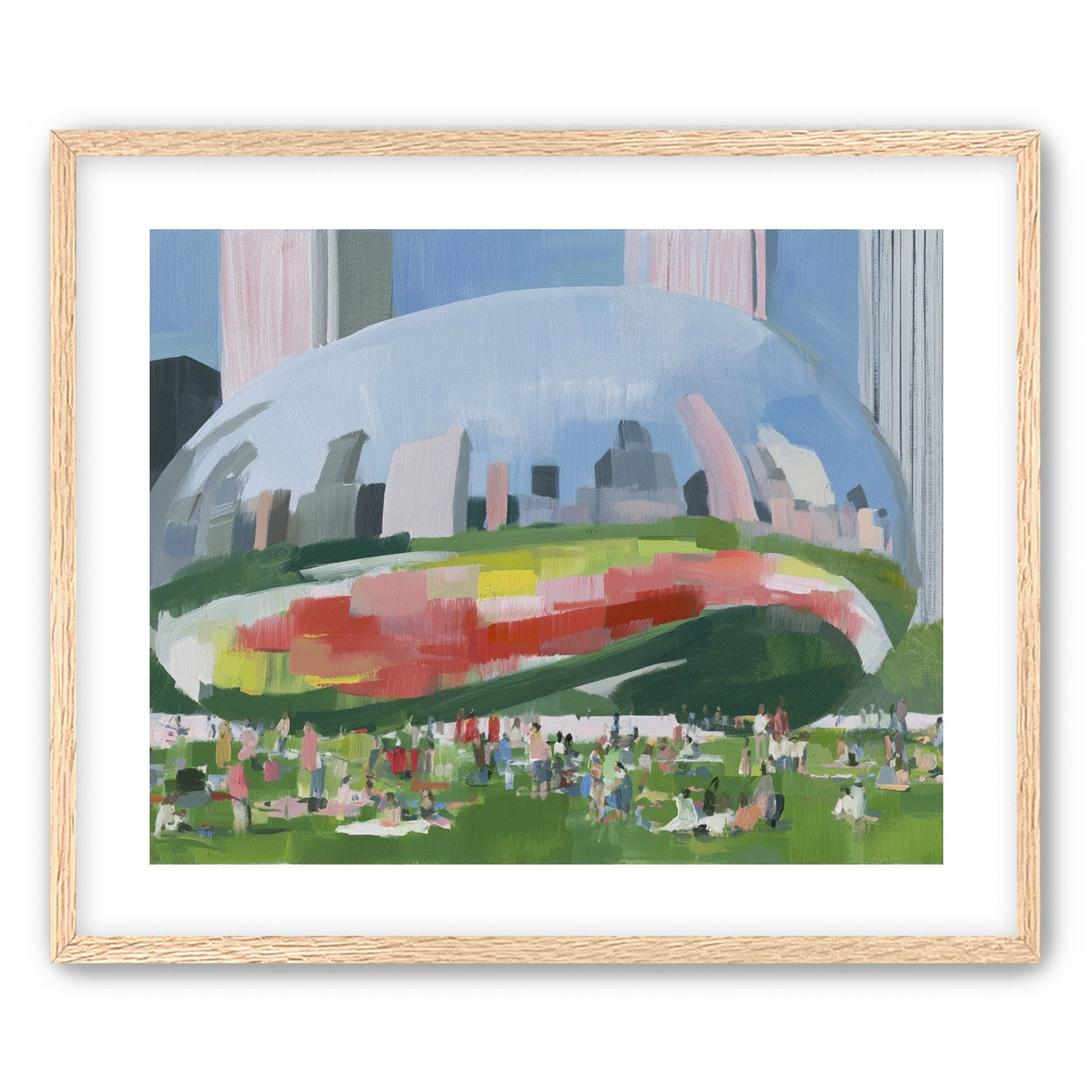 Picnic under the mirrored dome