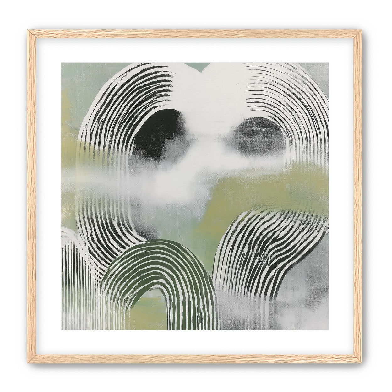 Black arcs in green haze