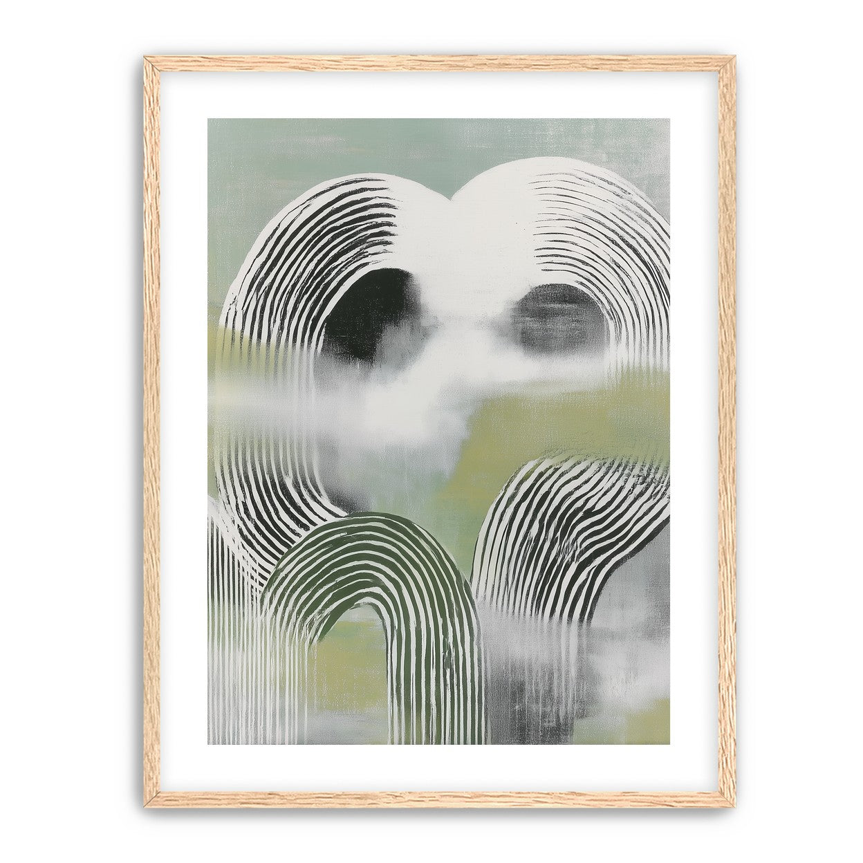 Black arcs in green haze