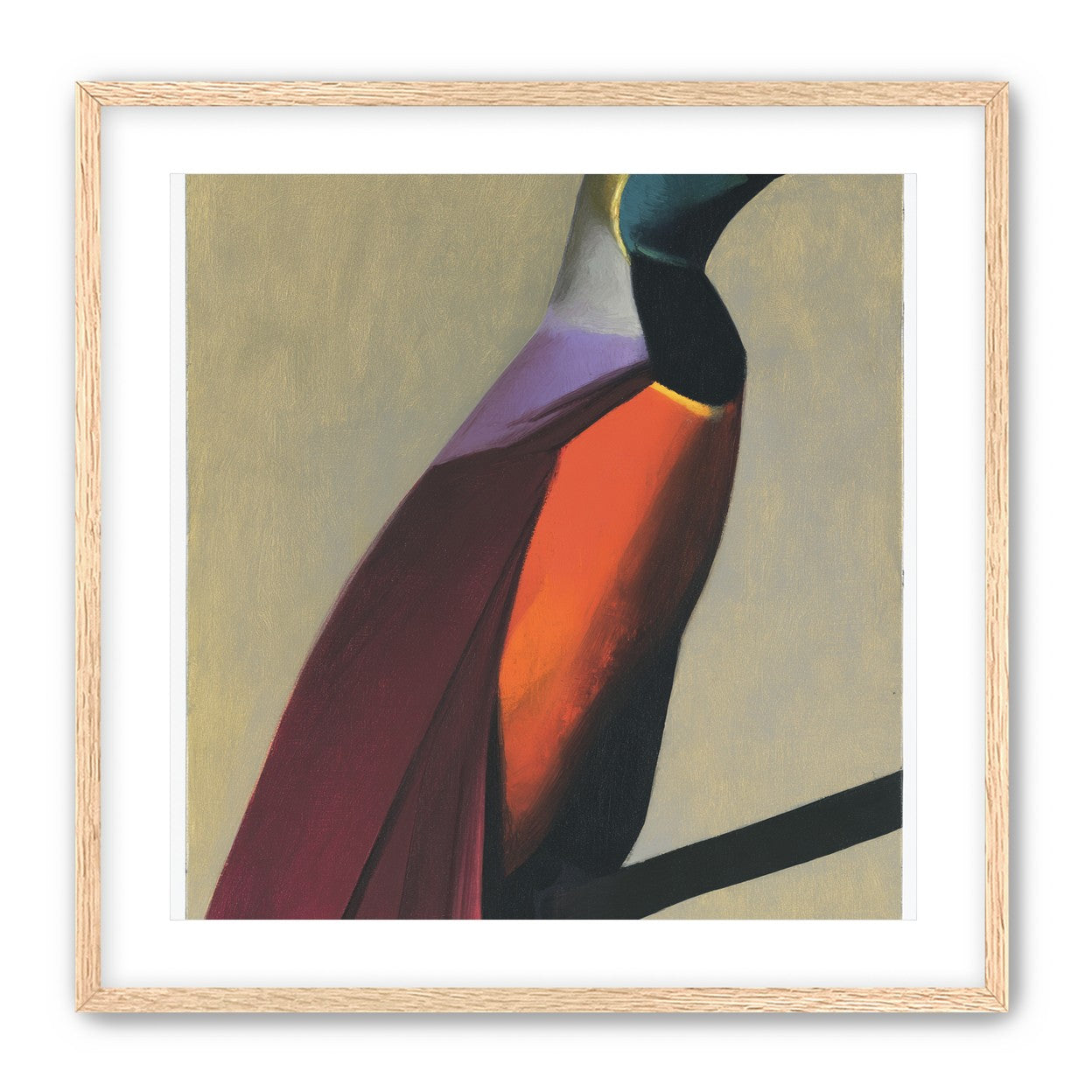 Bright bird on a branch
