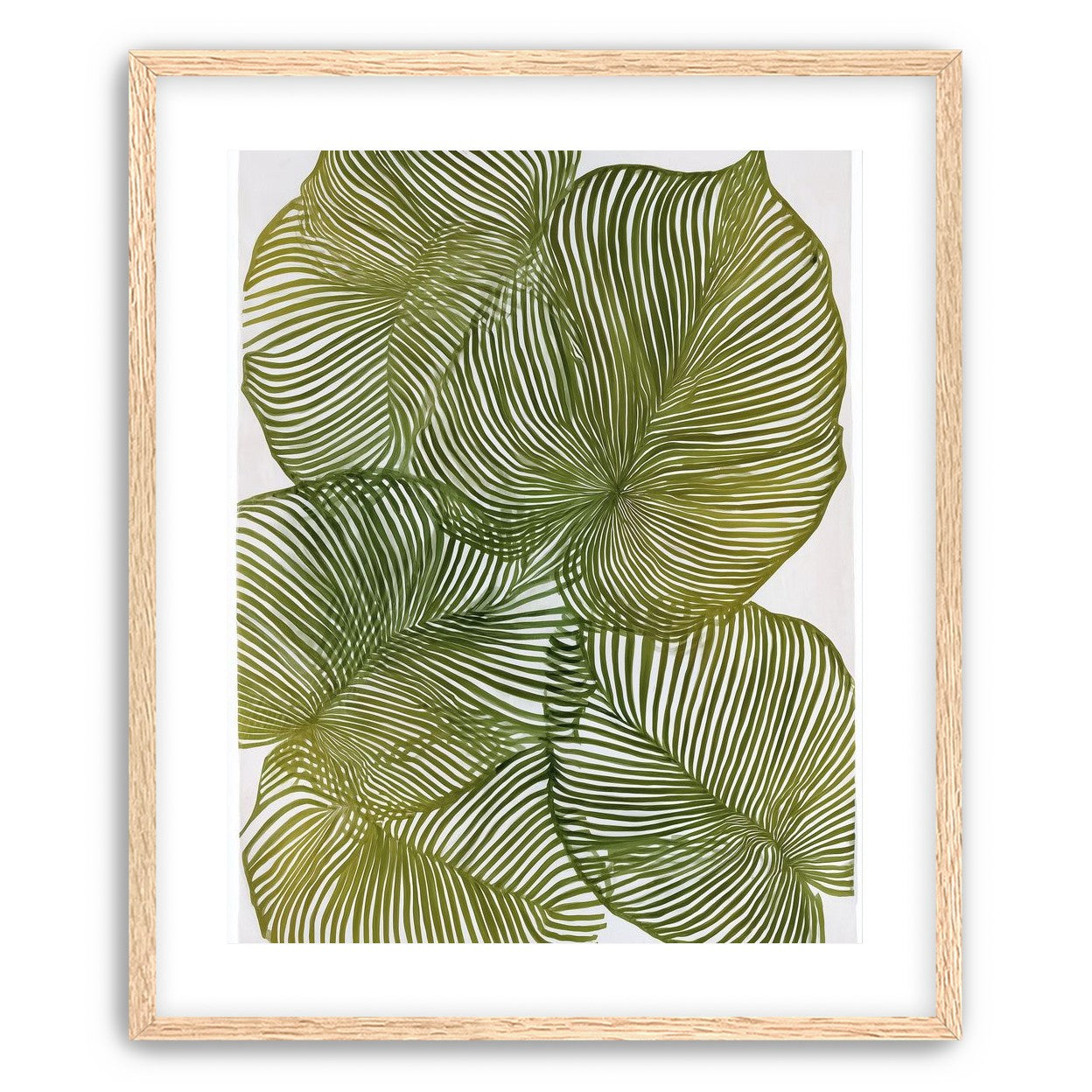 Palm leaves pressed together