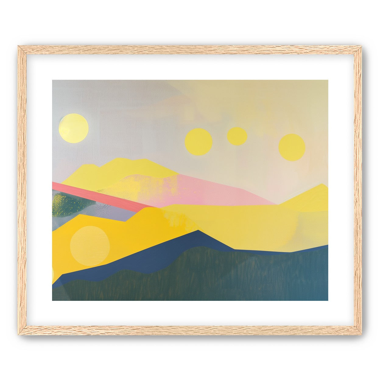 Many suns above the hills