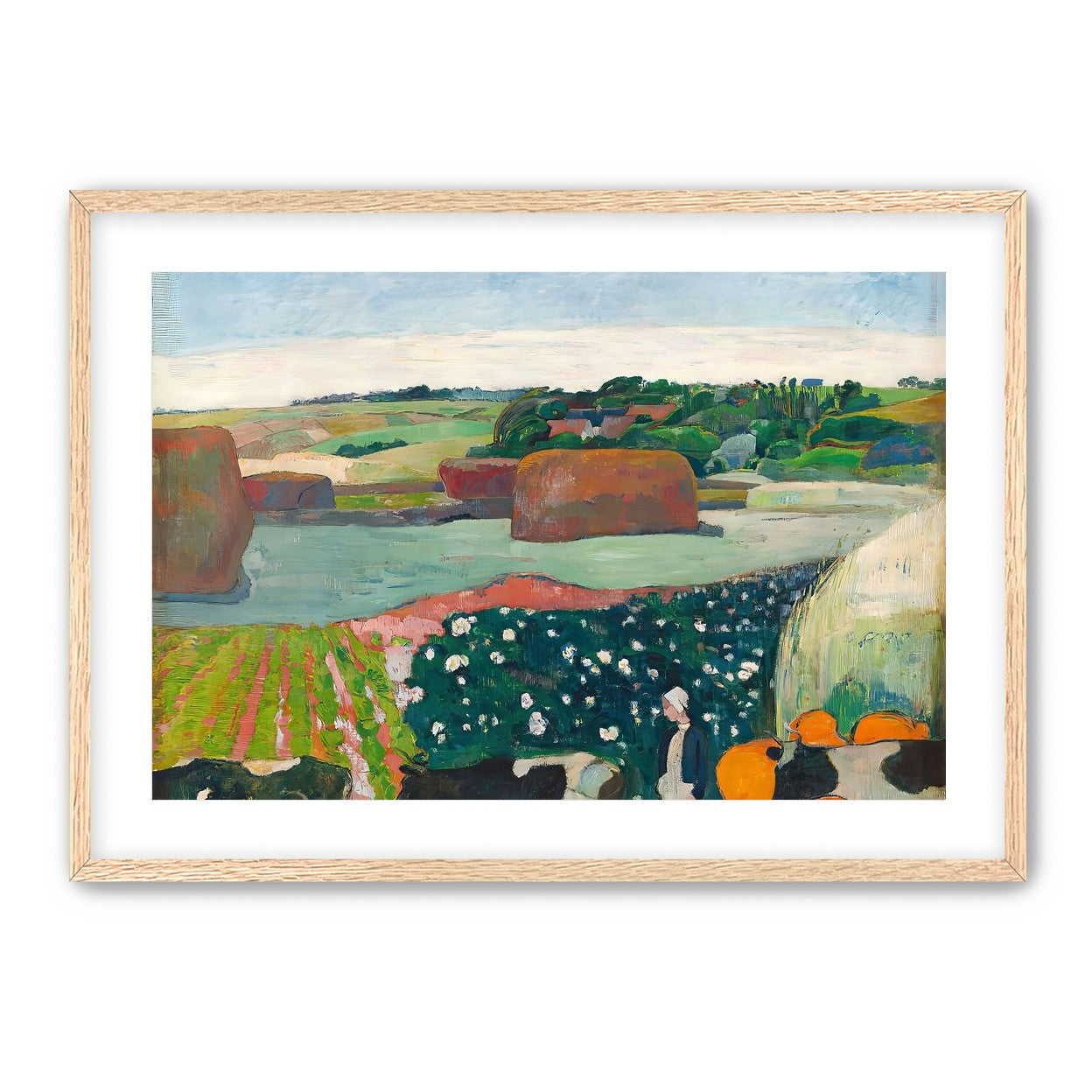 Haystacks in Brittany by Gauguin