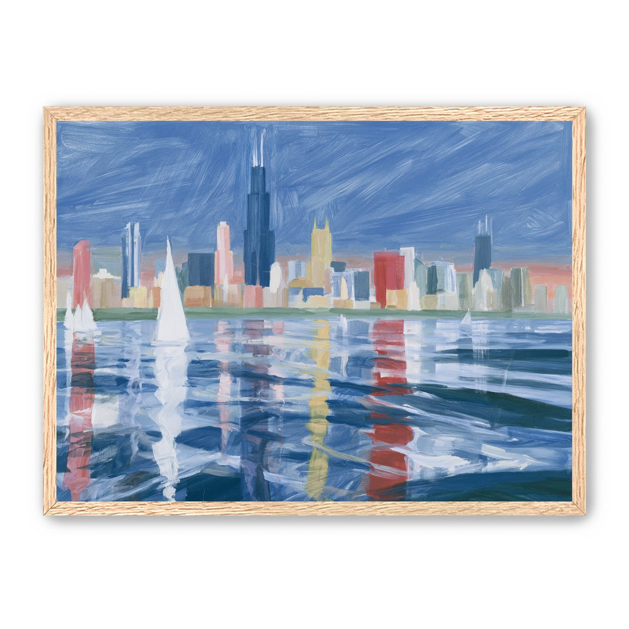Sailboats before the skyline