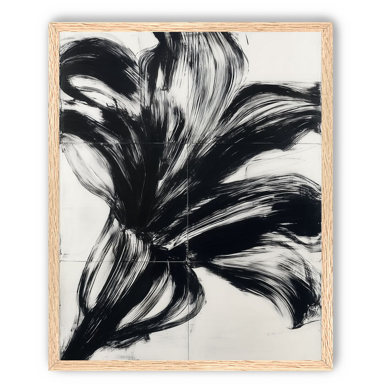 Black surge on white grid