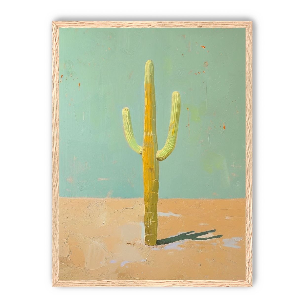 Saguaro beneath a pale sky