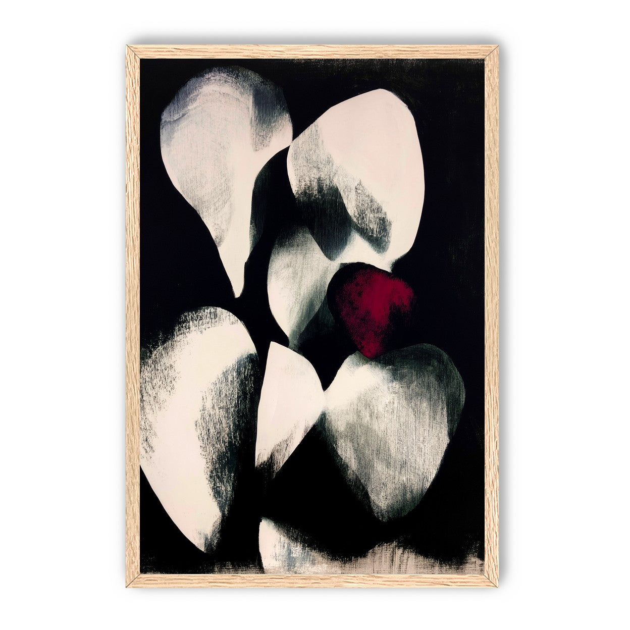 Red petal in shadowed bloom