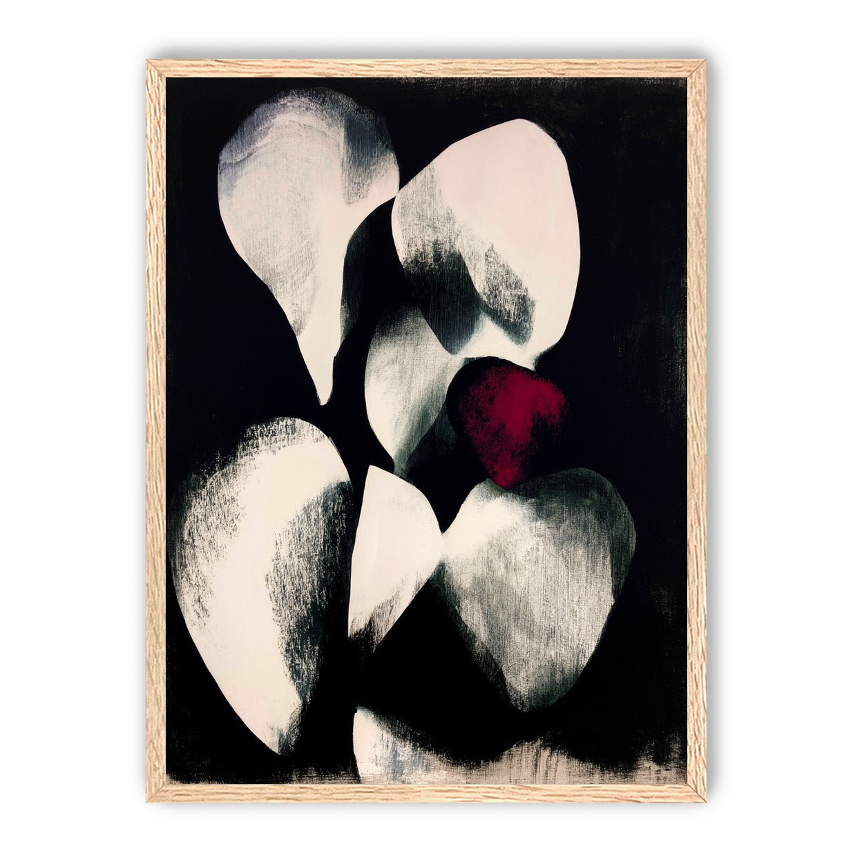 Red petal in shadowed bloom