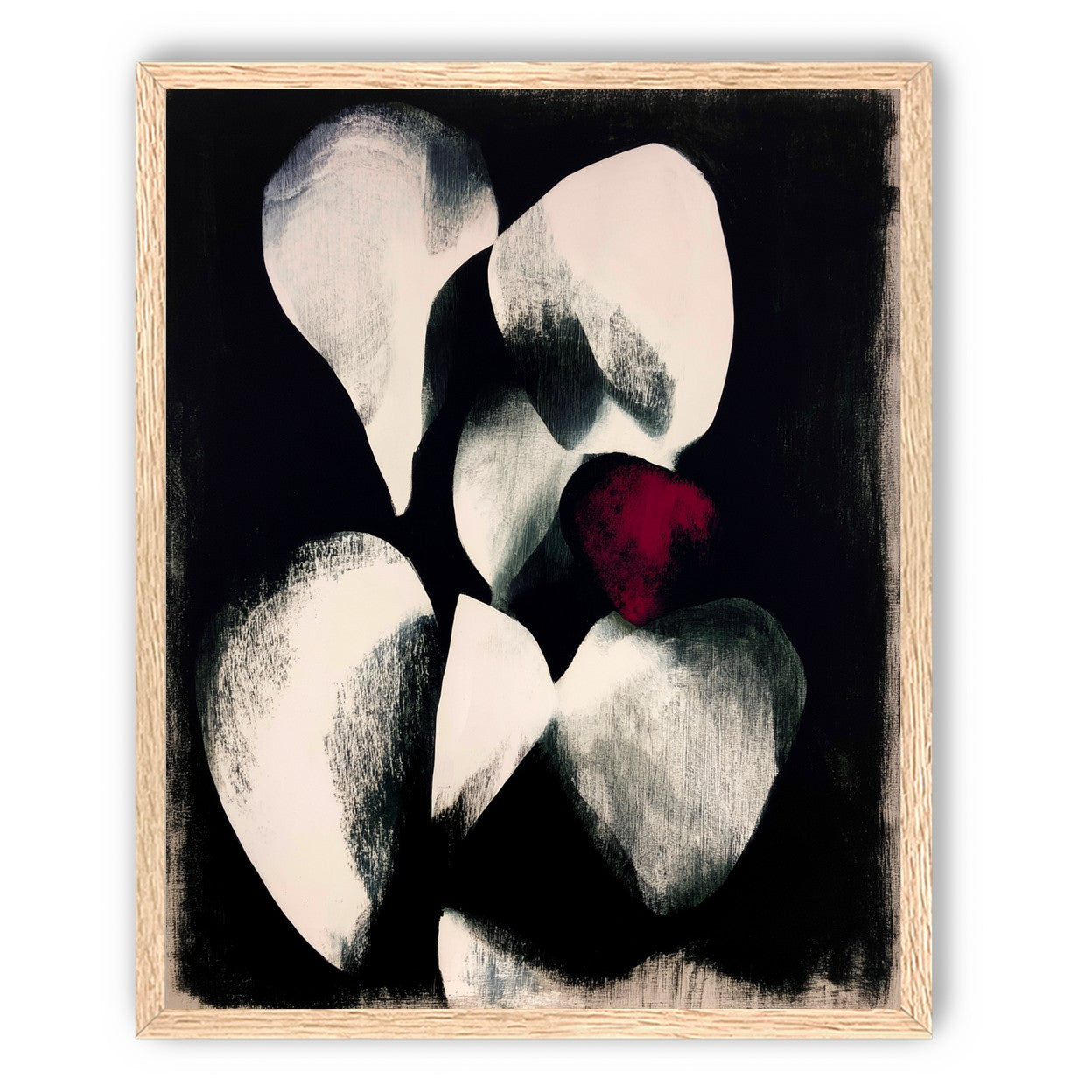 Red petal in shadowed bloom
