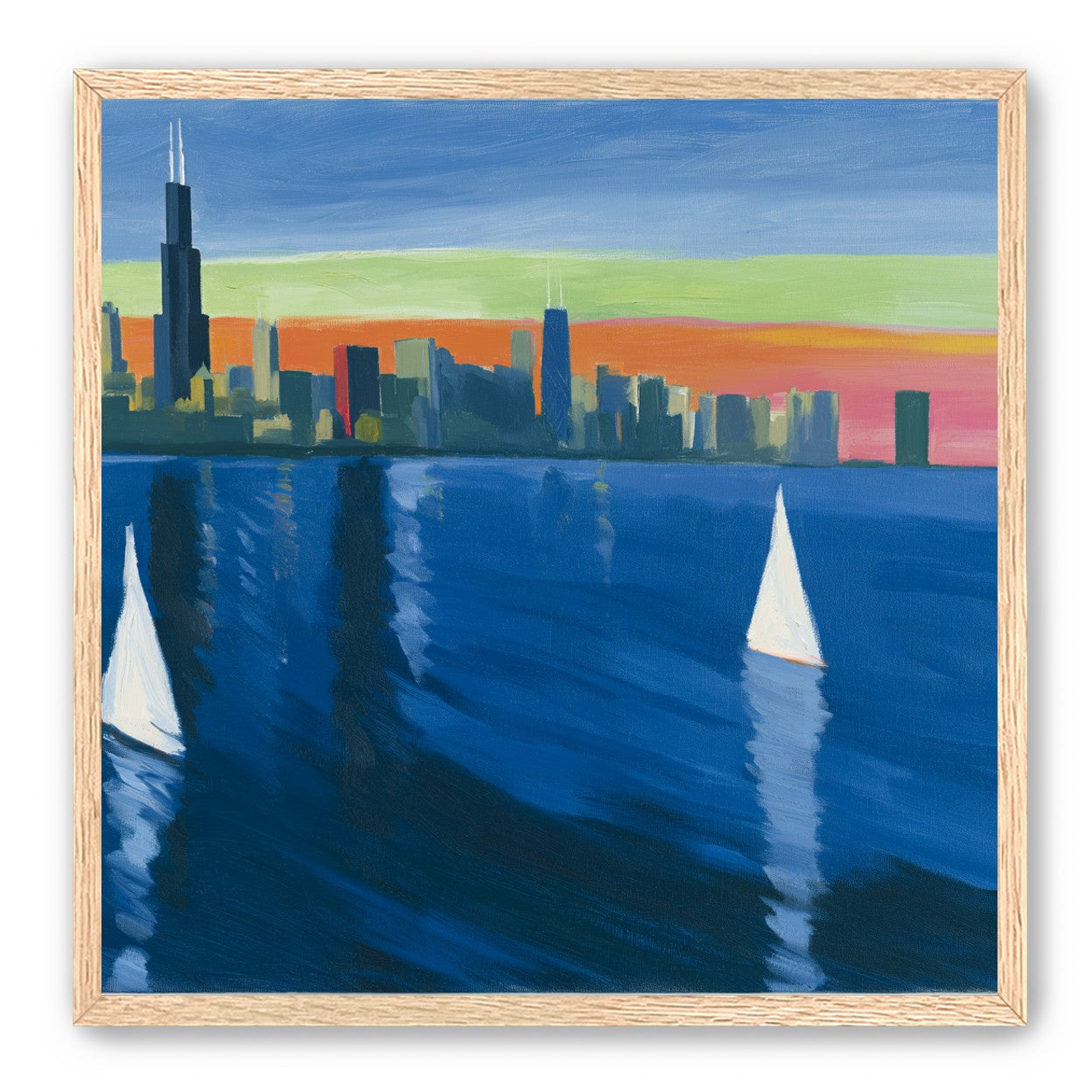 White sails against the skyline