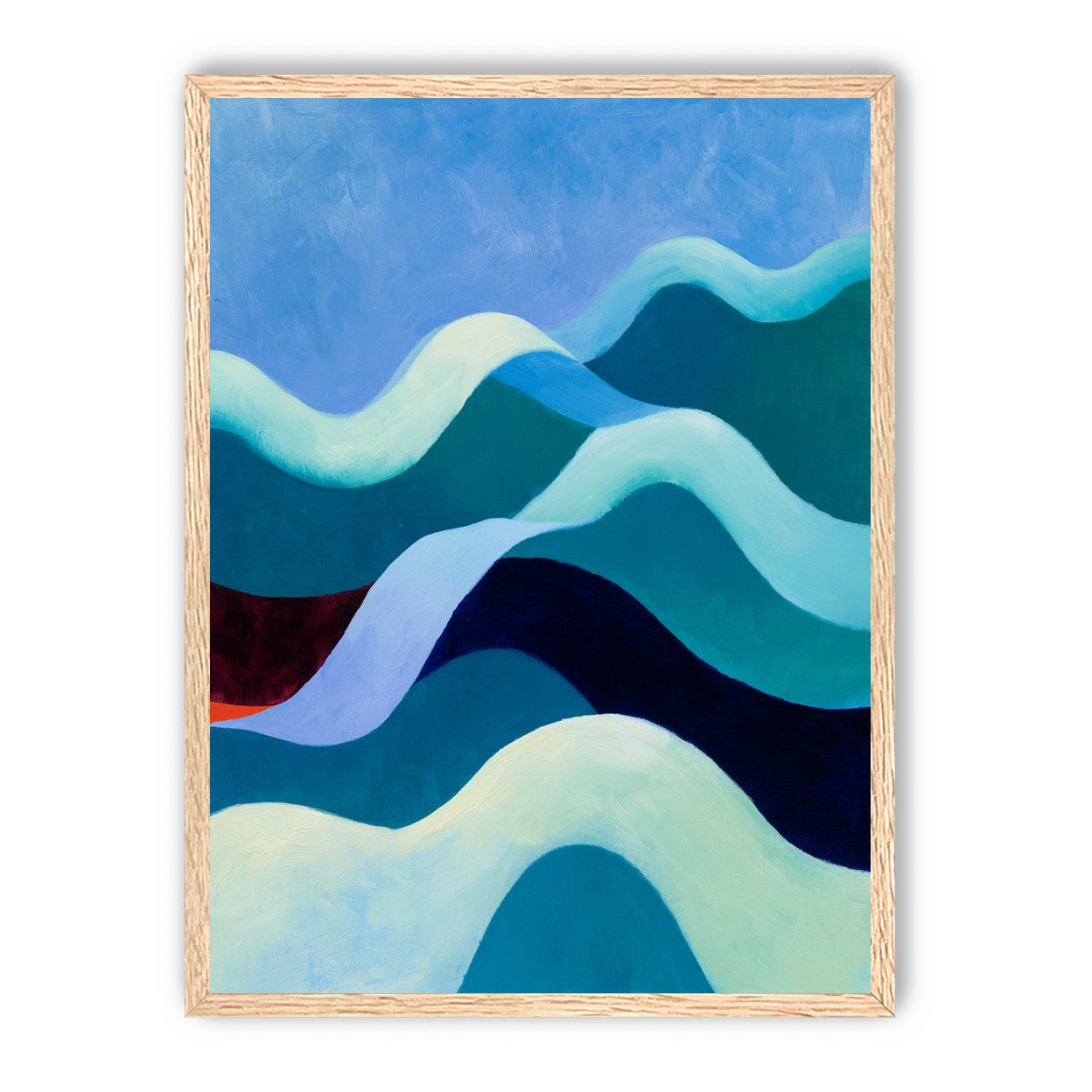 Pale bands across deep blue