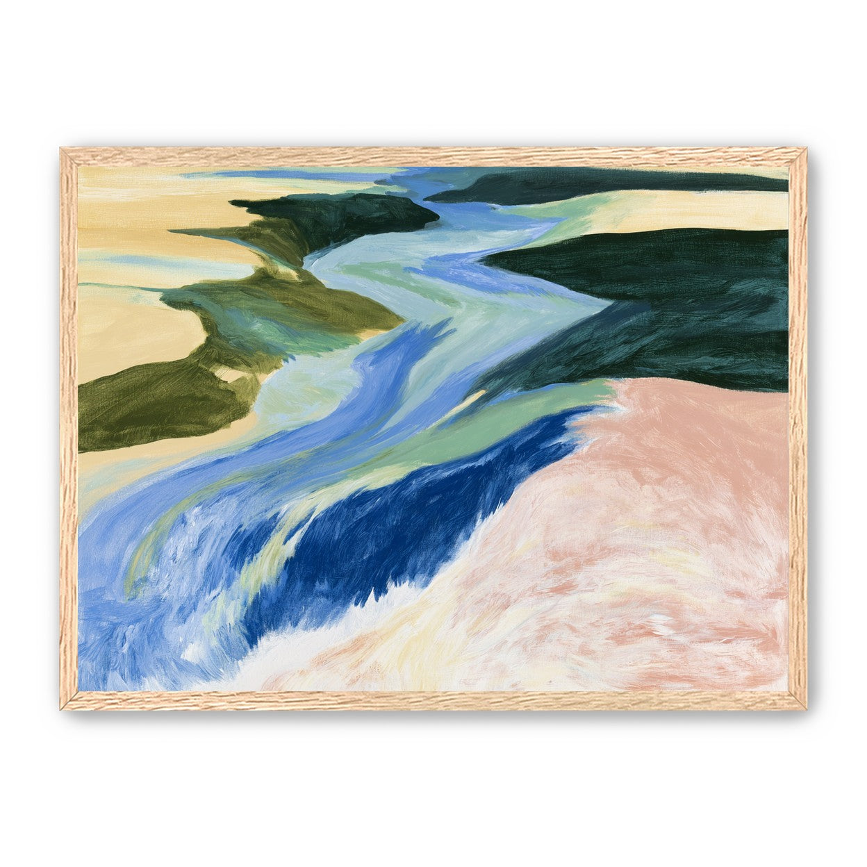 River bends through sandbars