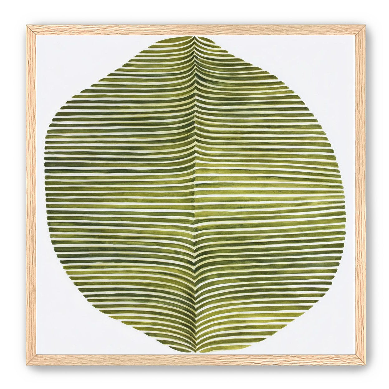Dark green stripes crease inward