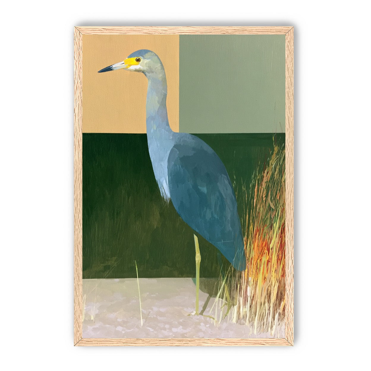 A heron beside the reeds