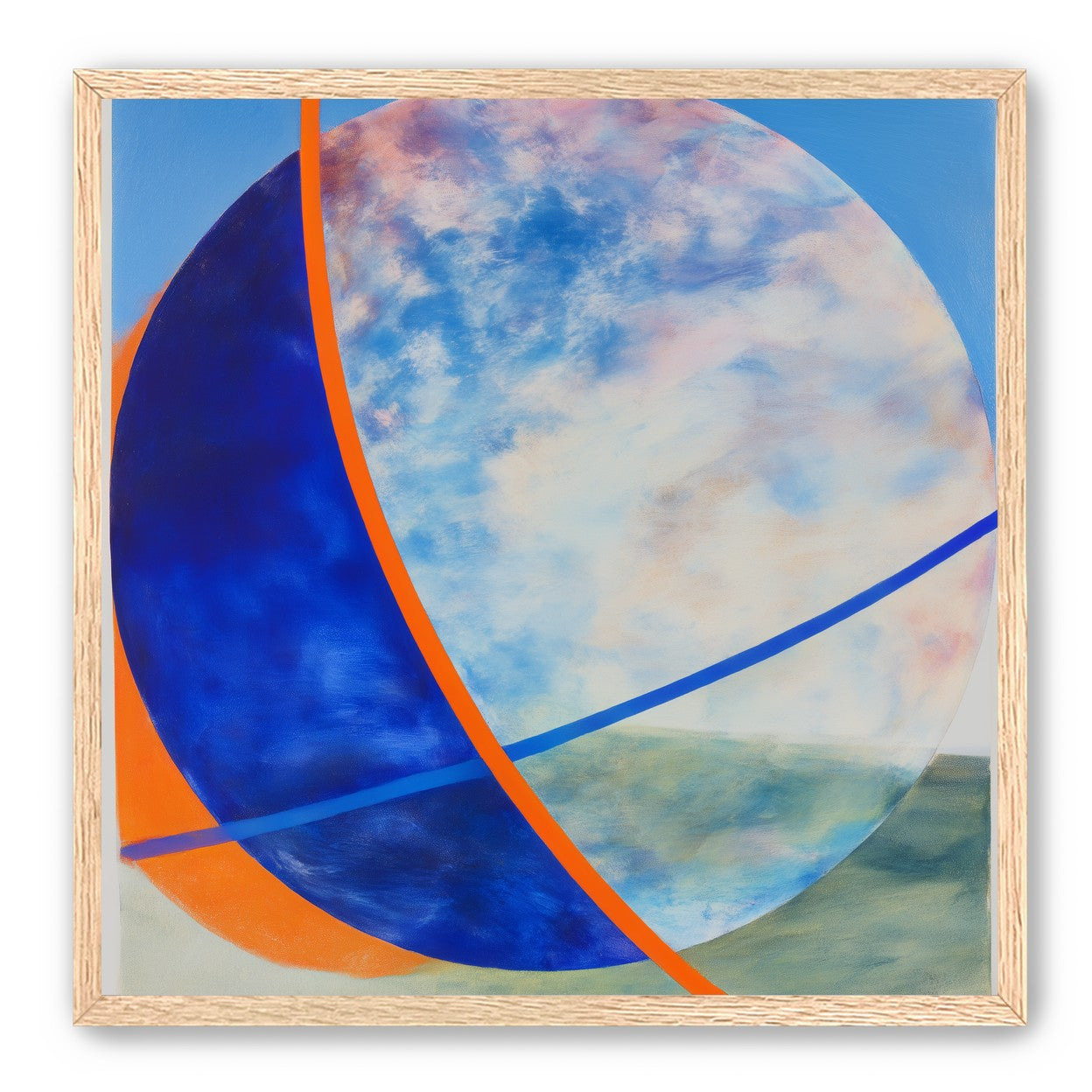 Orange cut through the circle