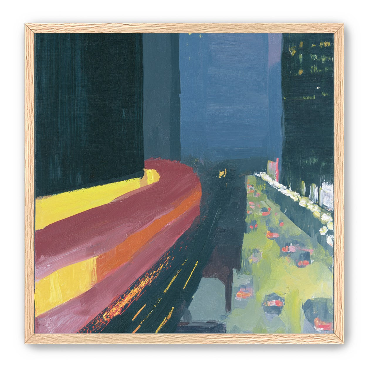 A bright bend downtown