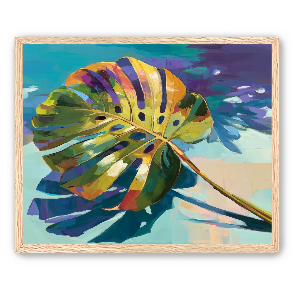 Palm Leaves in Layered Paint