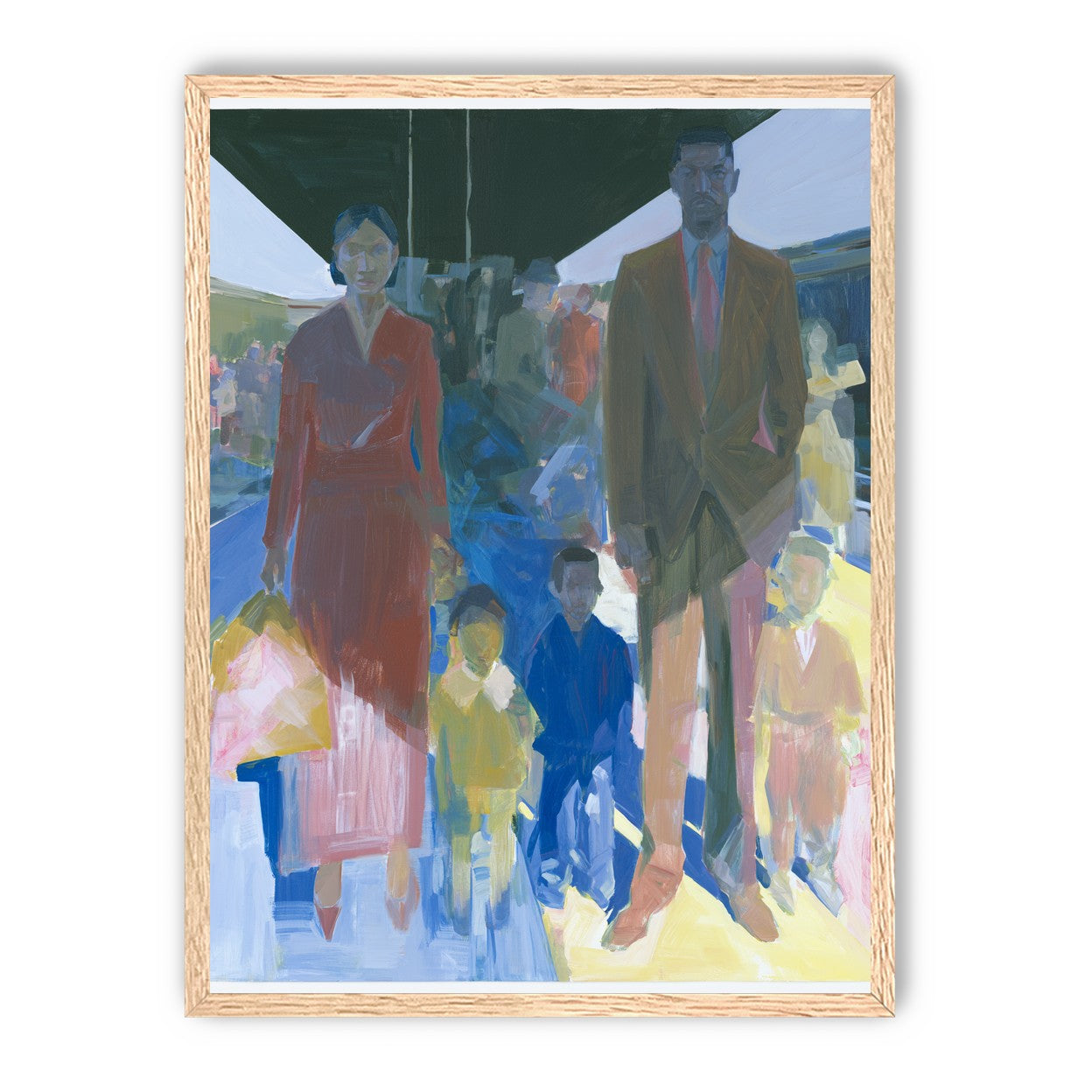 Family beneath the overpass