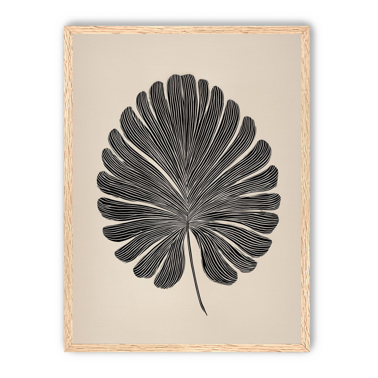 Striped fan leaf alone