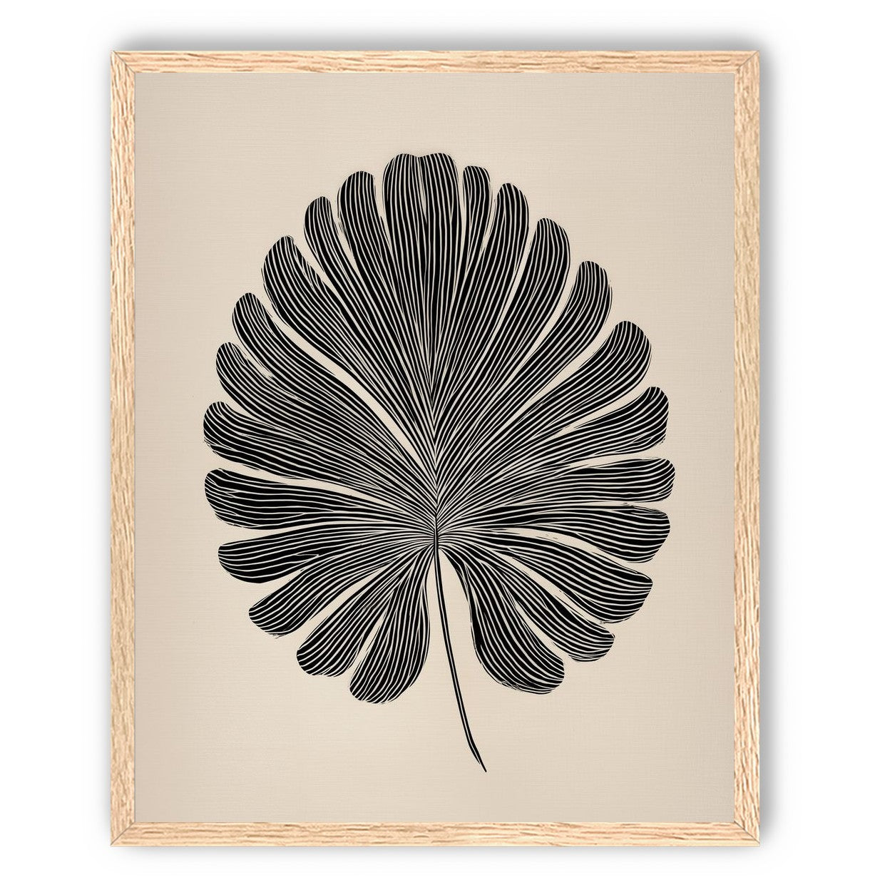 Striped fan leaf alone