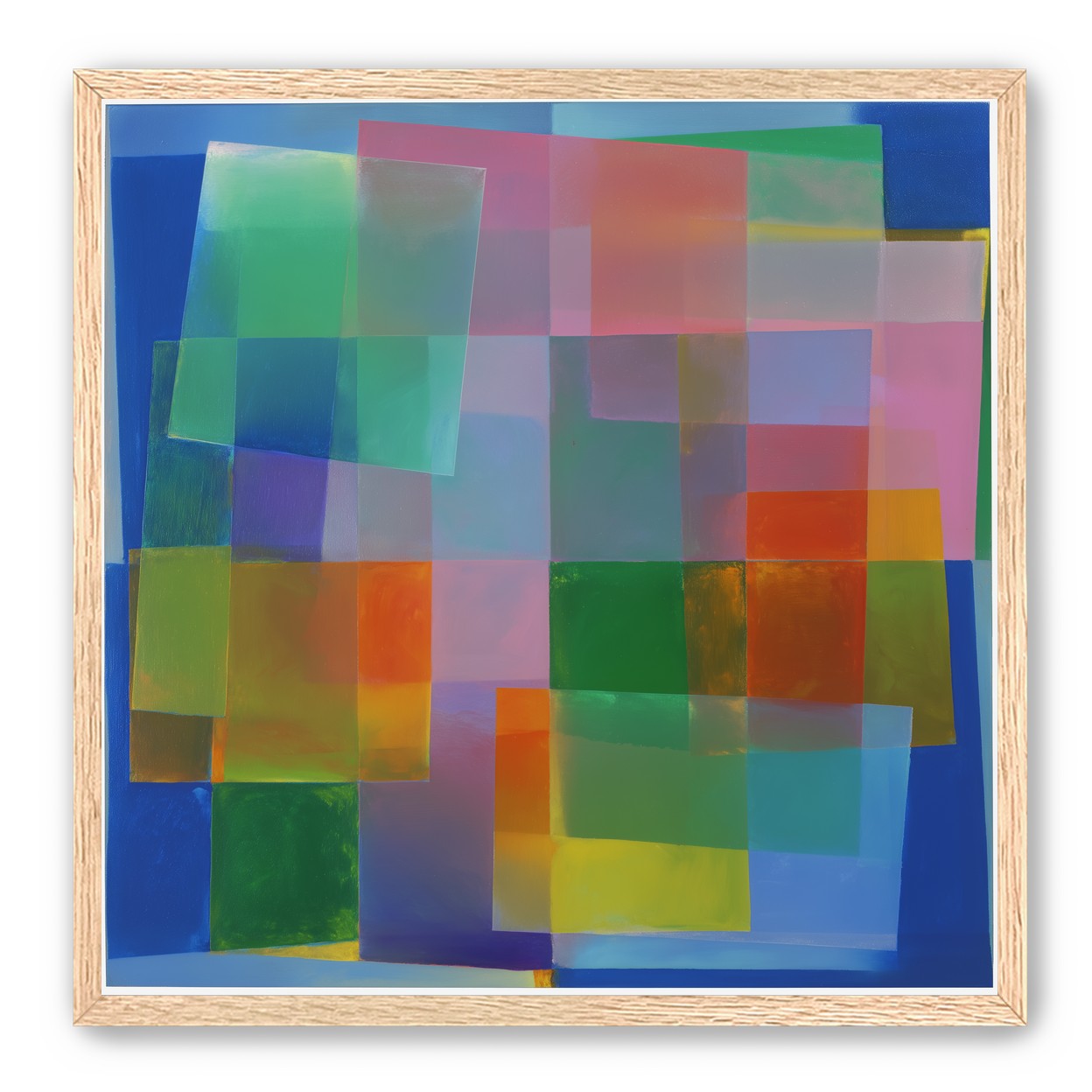 Blue depth under warm veils