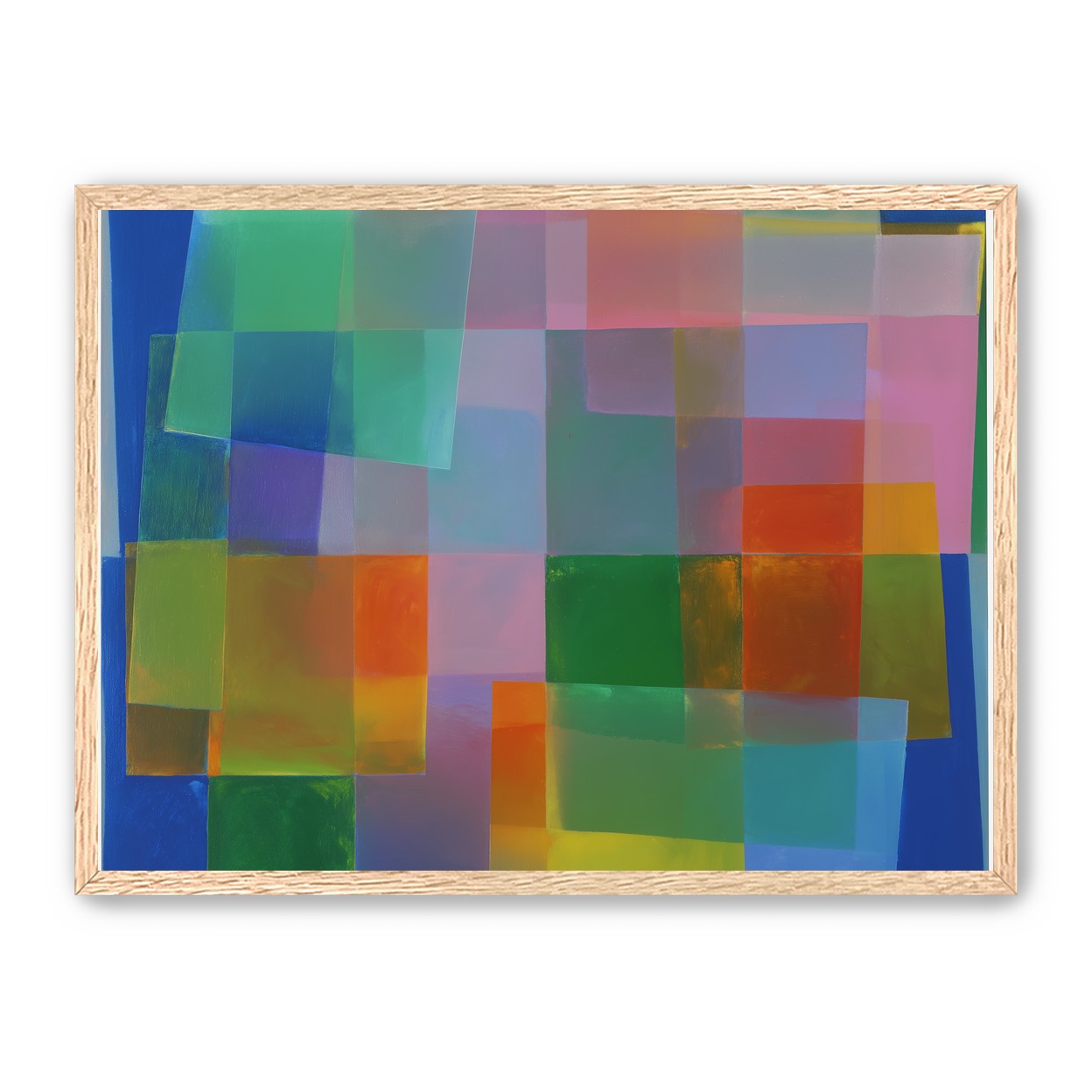 Blue depth under warm veils