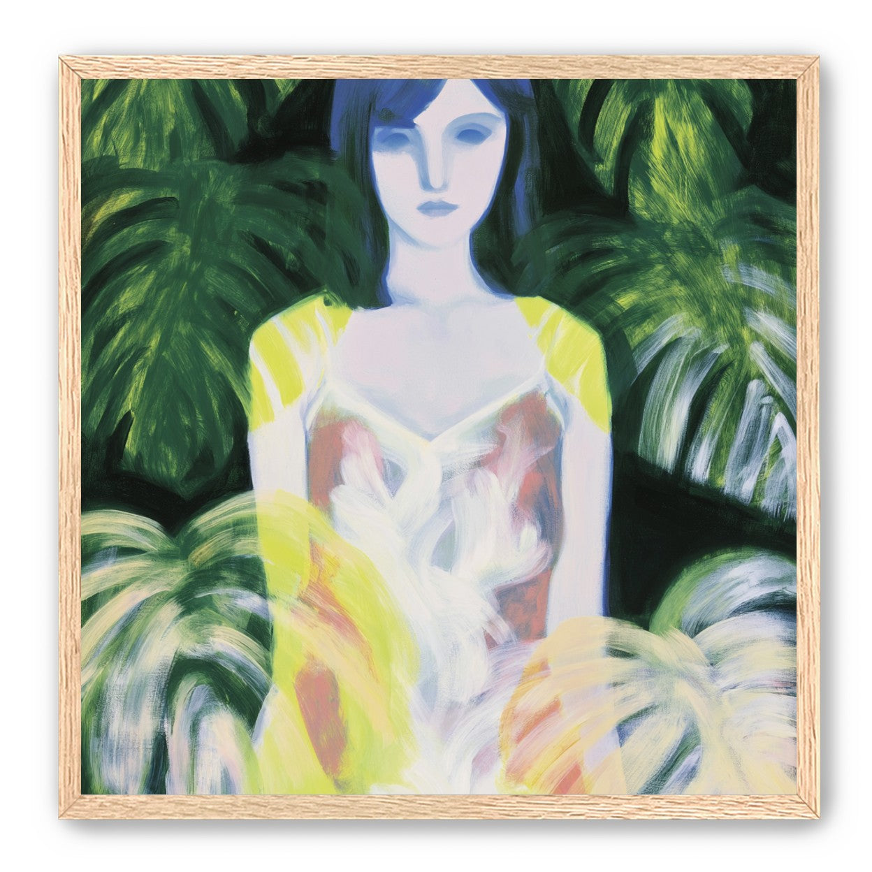 Yellow sleeves in green shade