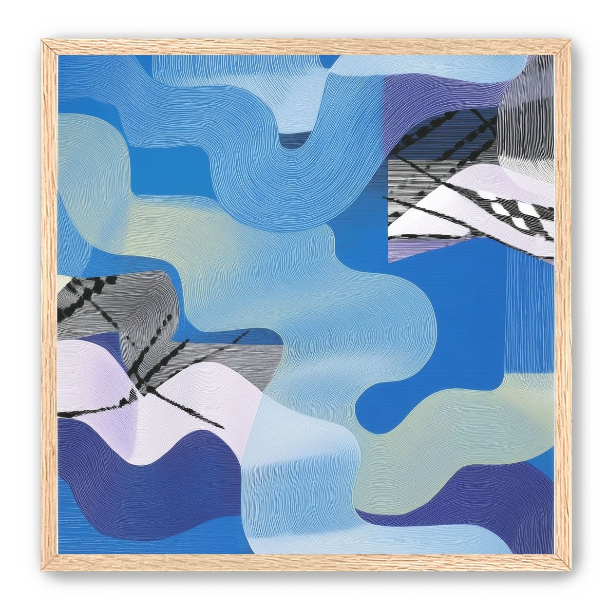 Waves within blue blocks