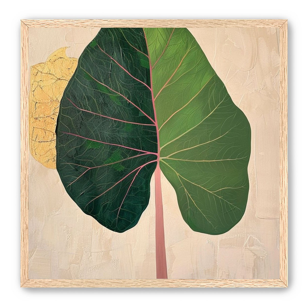 Split green leaf portrait