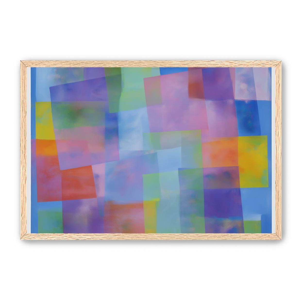 Blue field under shifting pastels
