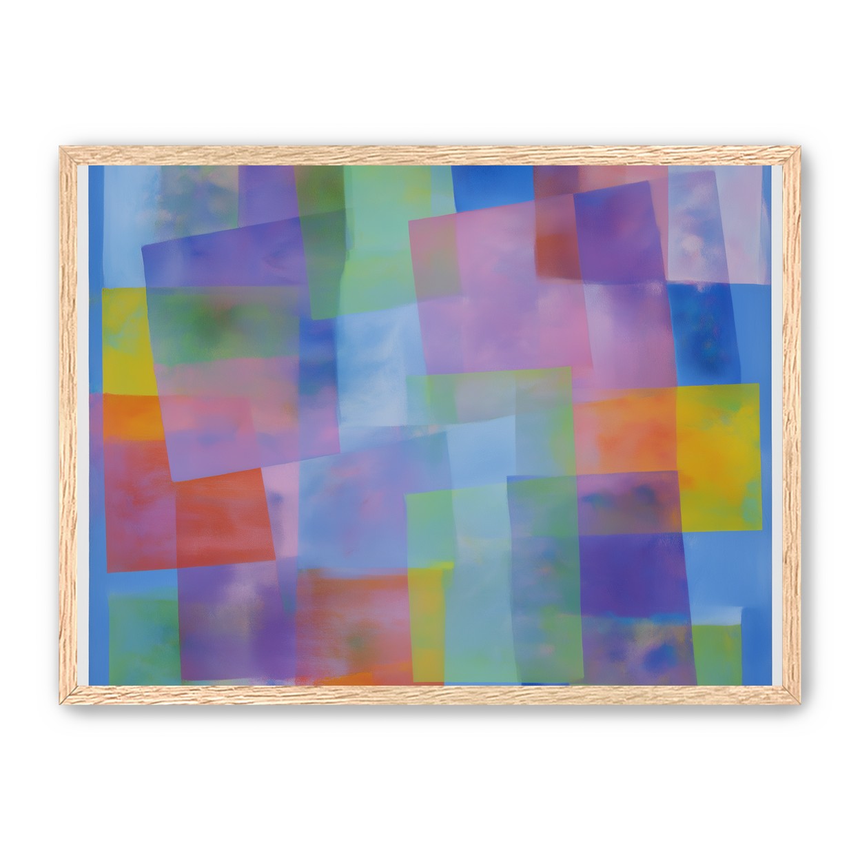 Blue field under shifting pastels