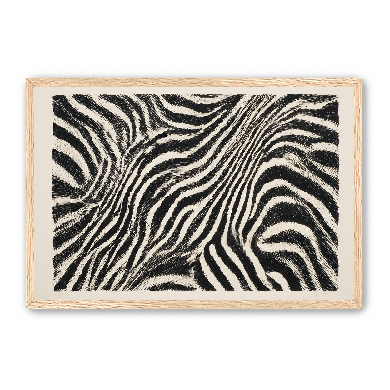 Zebra stripes across the frame