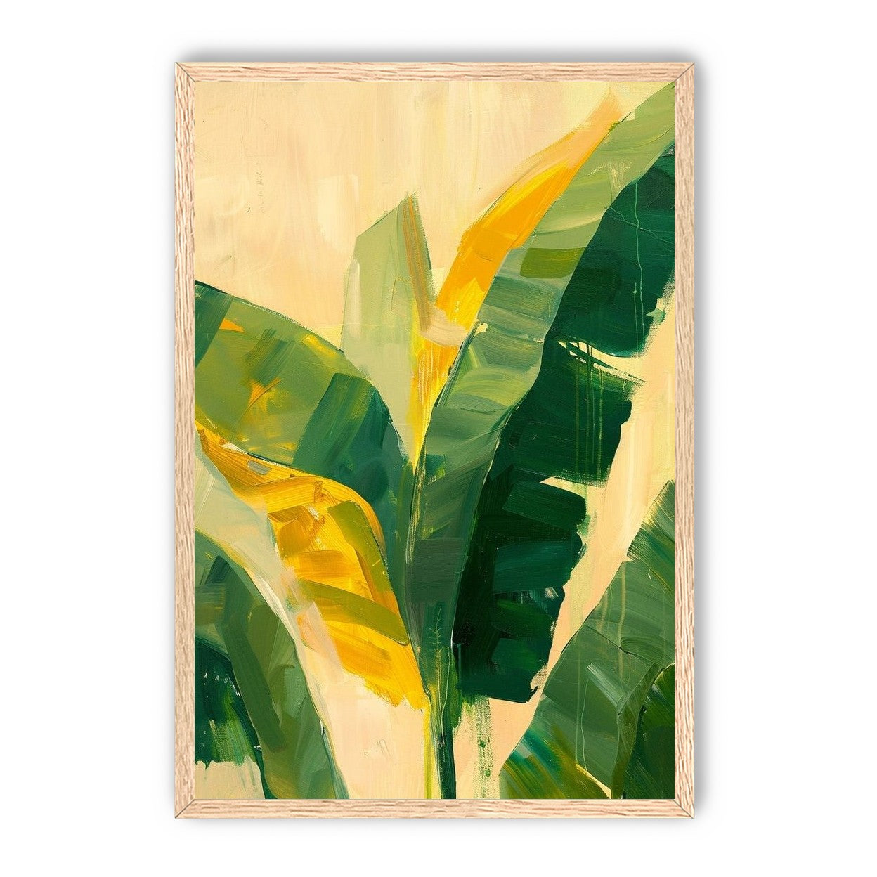 Yellow breaks through green leaves