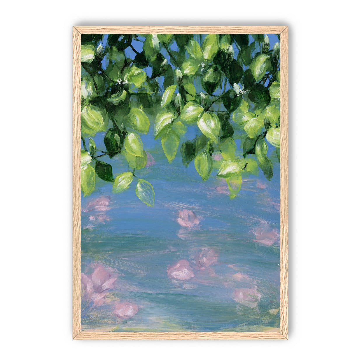 Petals under the leaves