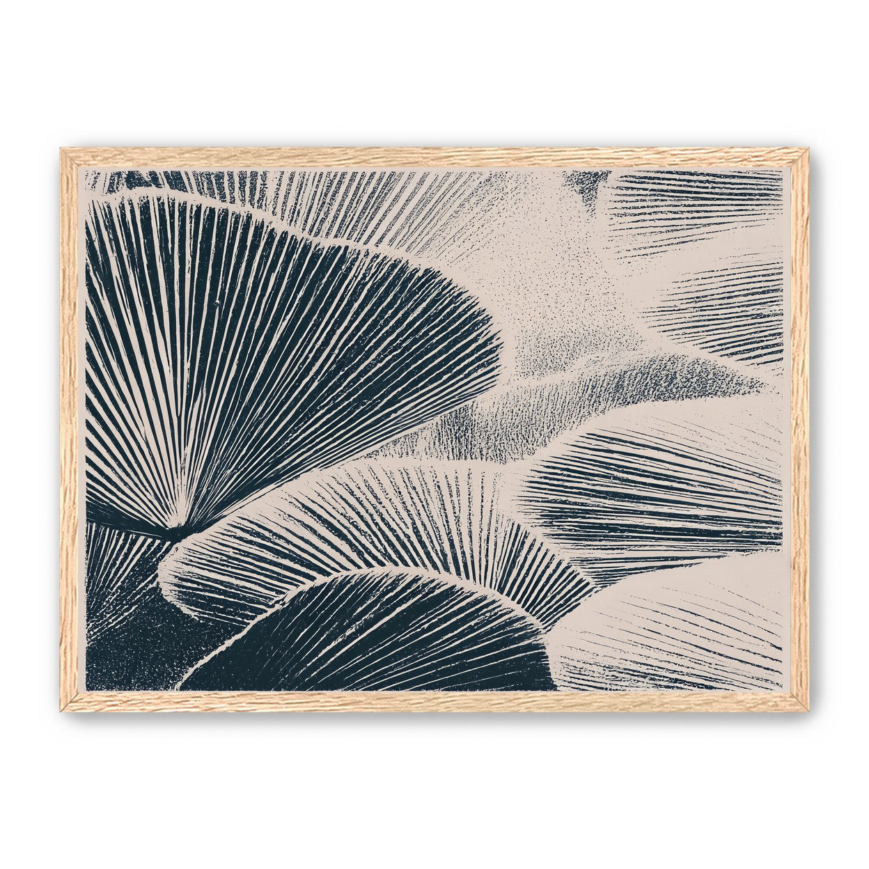 Ink shadows on palm fronds