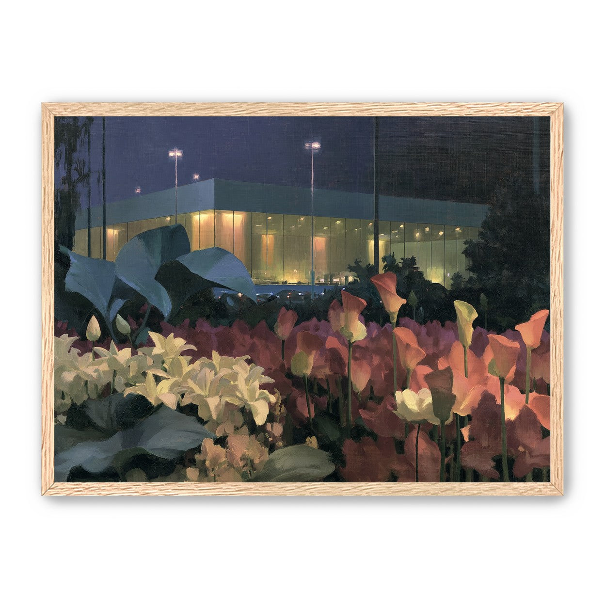 Calla lilies by the glass hall