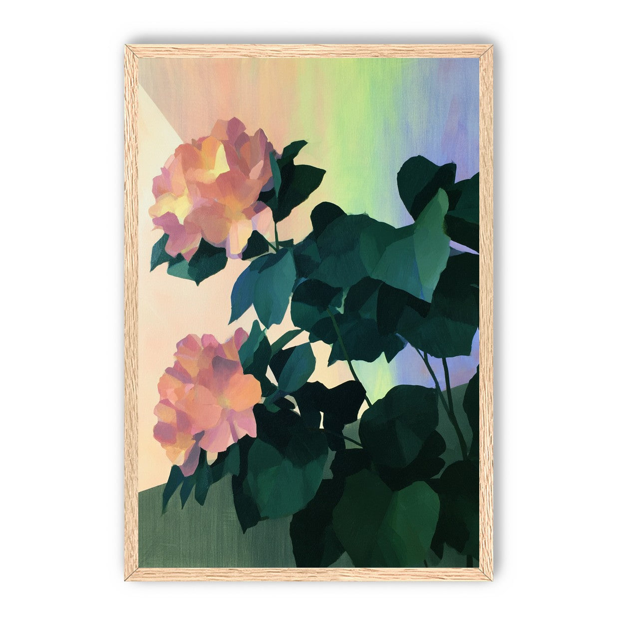 Roses against a pastel sky