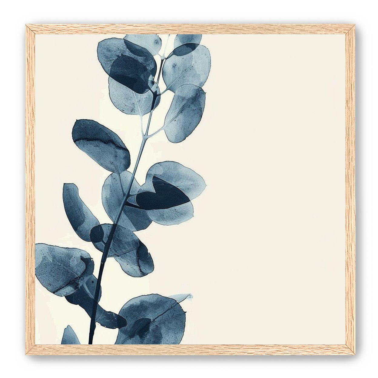 Blue leaves on pale air