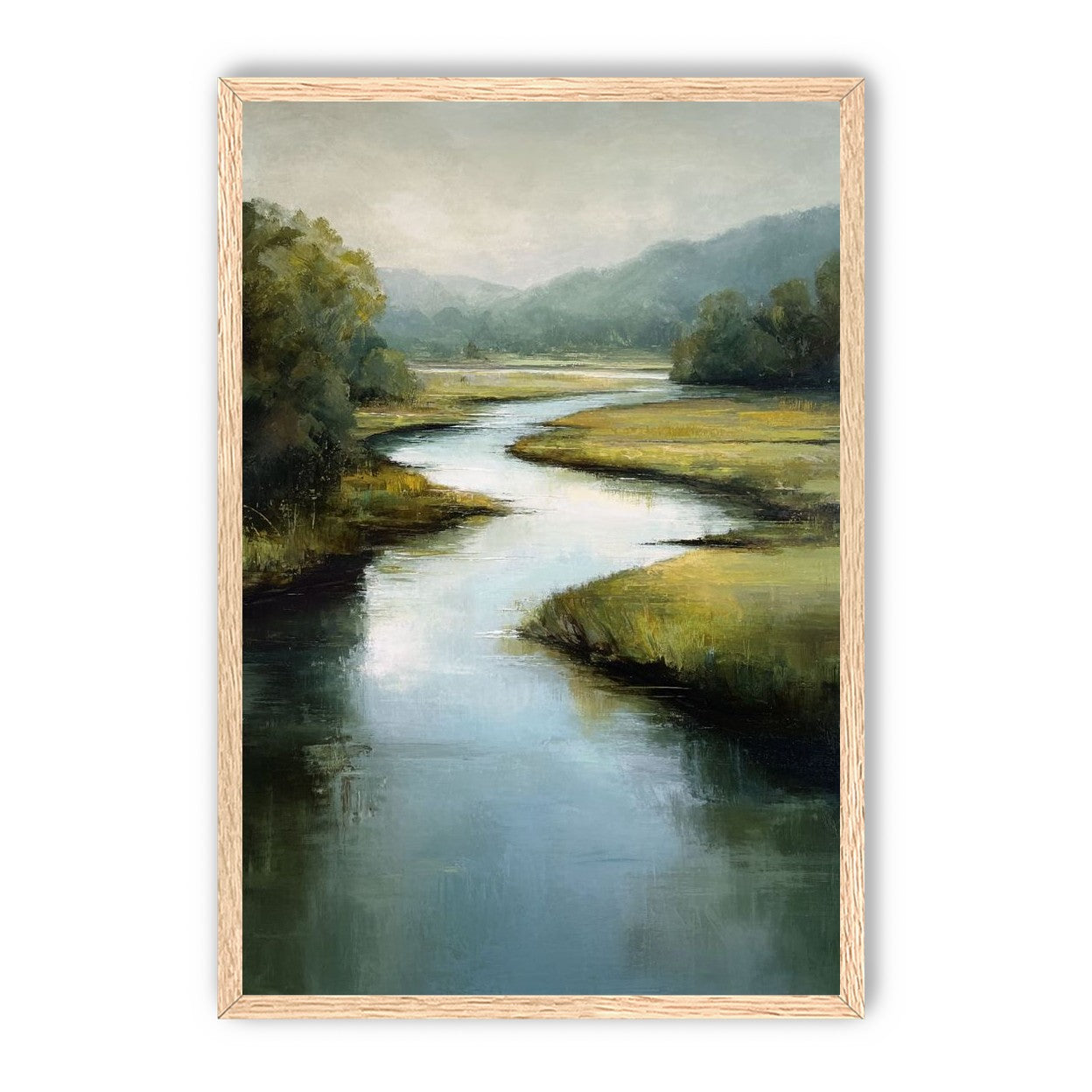 Pale sky in the river