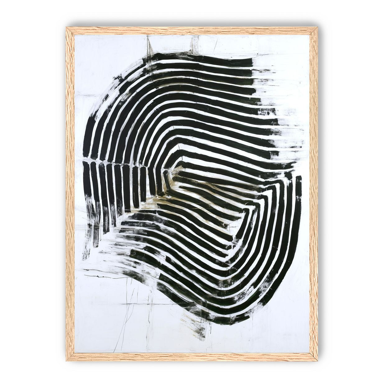 Black bands turning inward