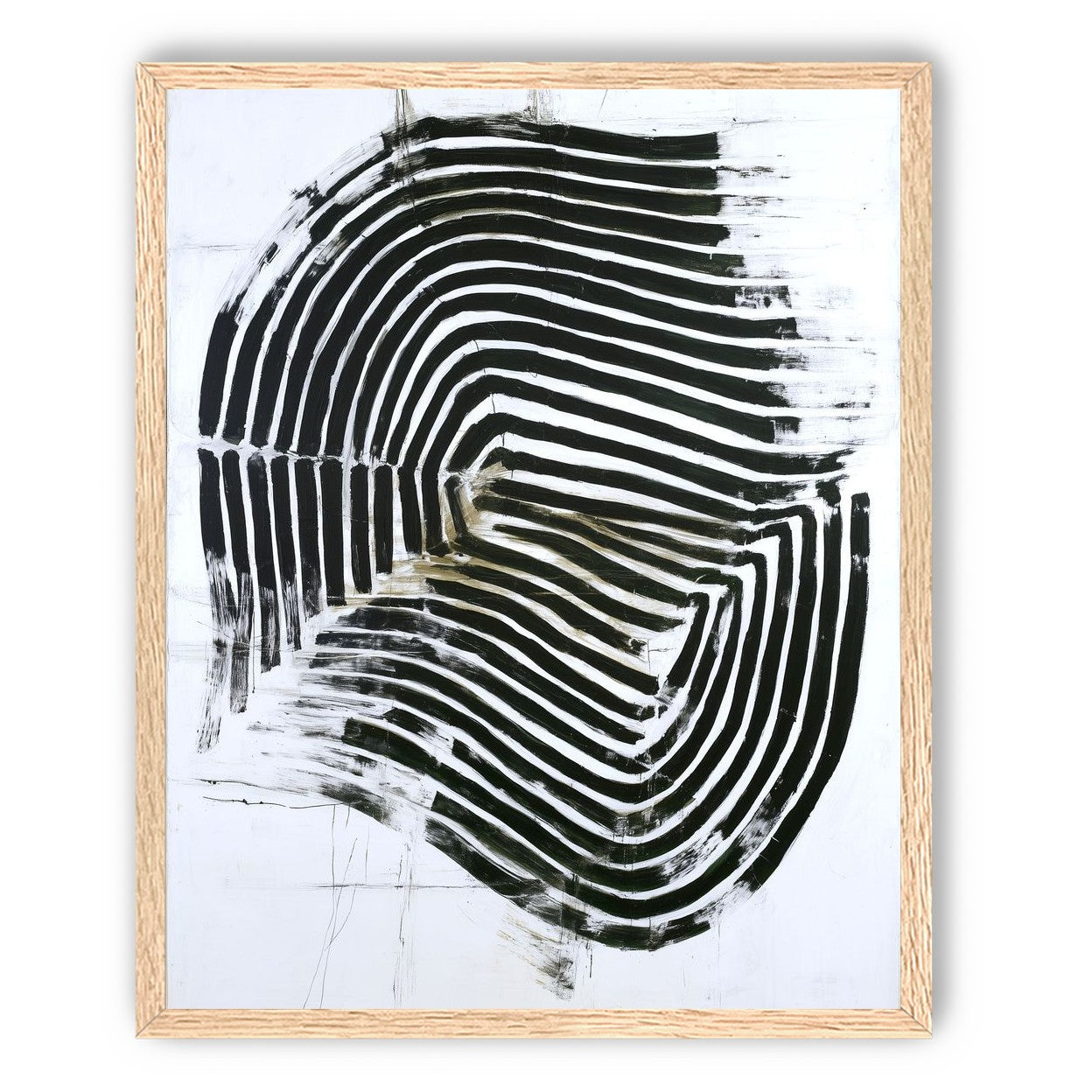 Black bands turning inward