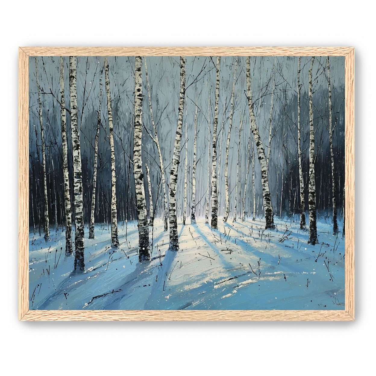 Birch Trees in Winter Light