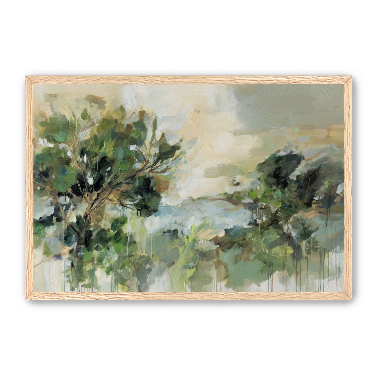 Hillside Trees in Loose Paint