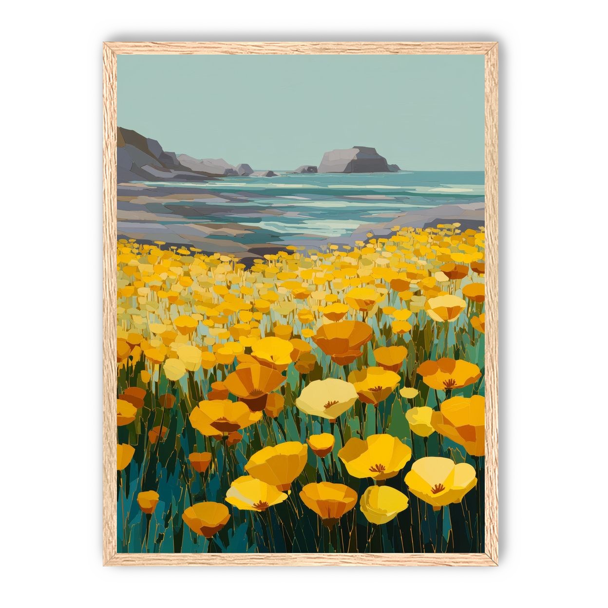 Poppy Field Facing the Pacific
